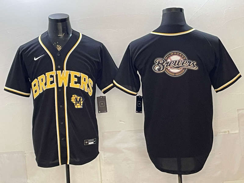 men 2026 Milwaukee Brewers blank black Game Nike MLB Jersey 064726->milwaukee brewers->MLB Jersey